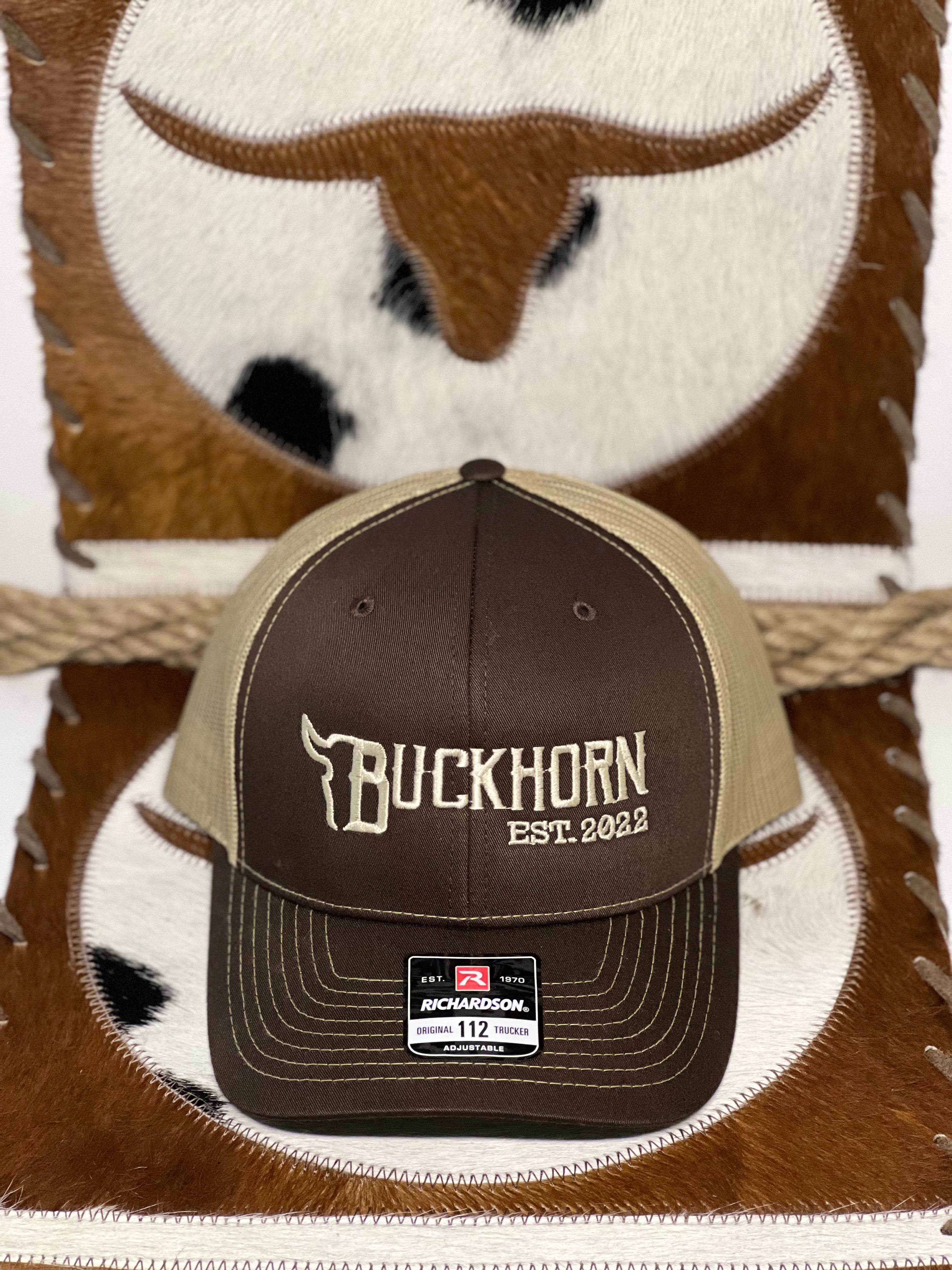 Brown & Khaki Buckhorn Logo