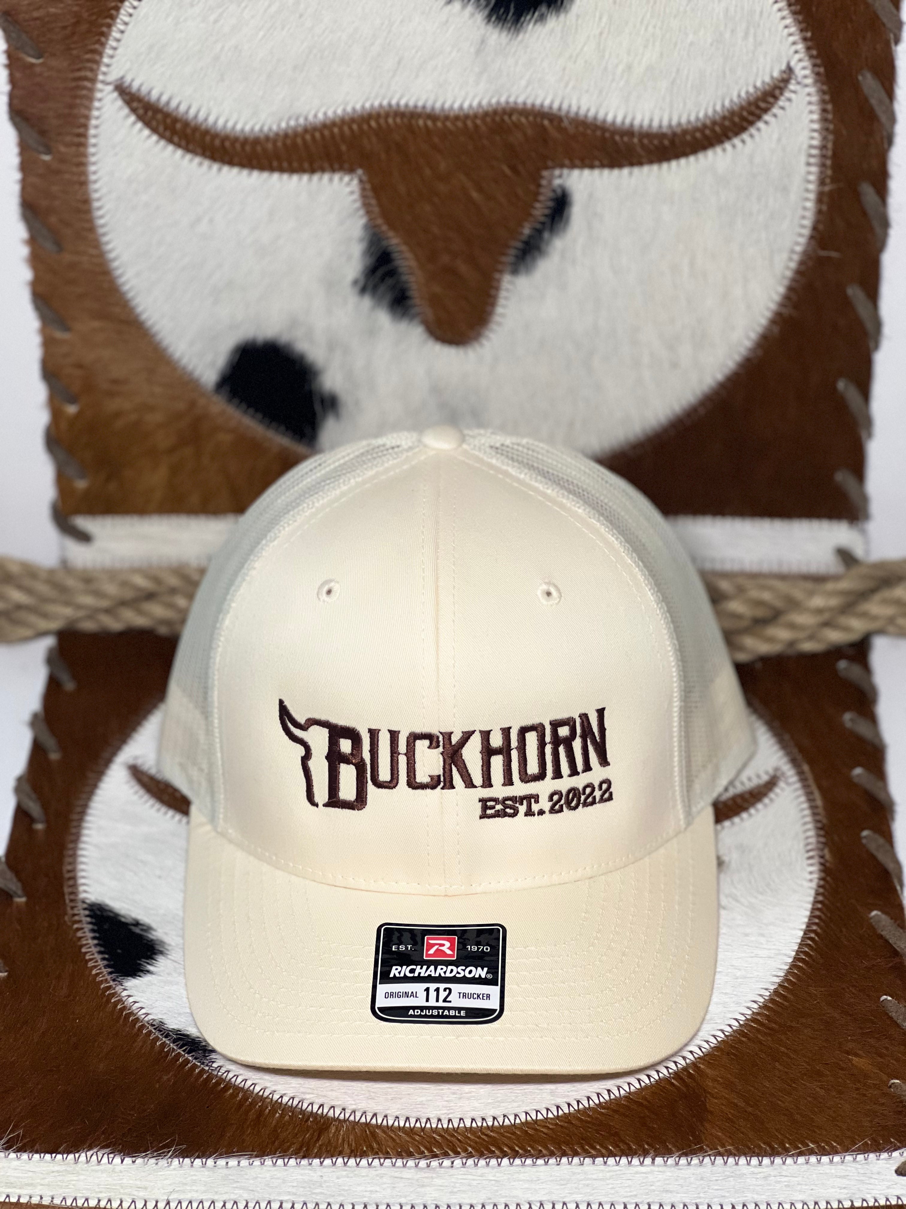 Cream & Brown Buckhorn Logo