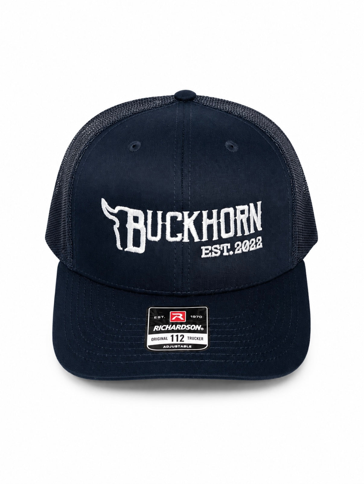 Solid Navy / White Buckhorn