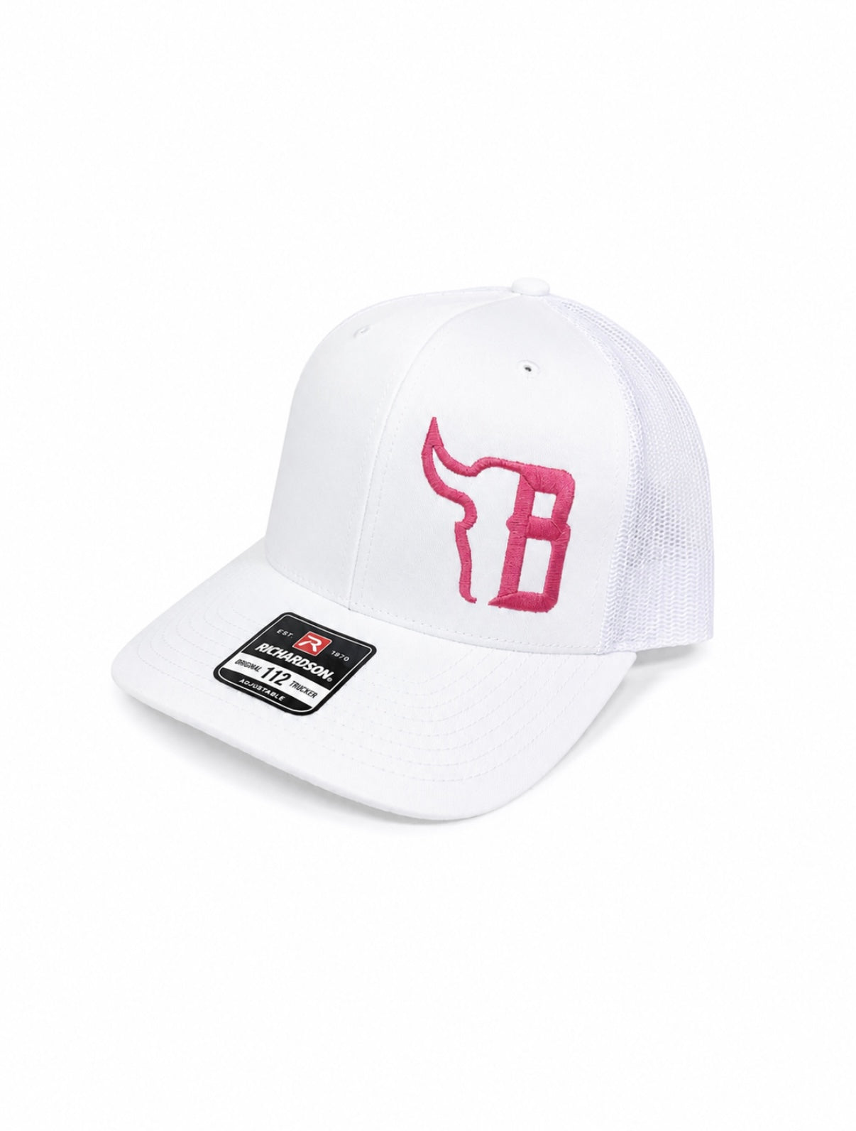 Solid White / Pink Big B