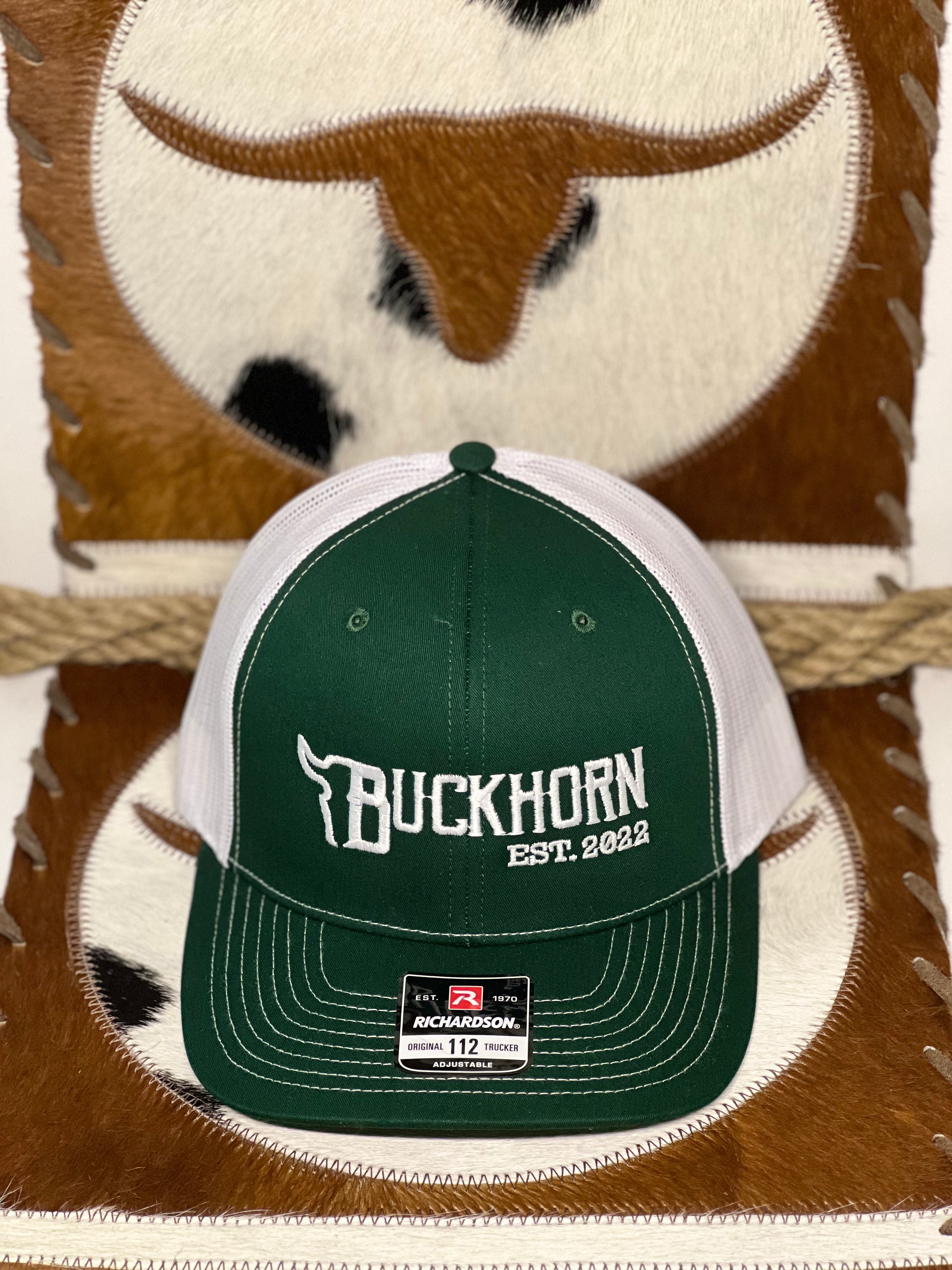 Kelly Green & White Buckhorn Logo